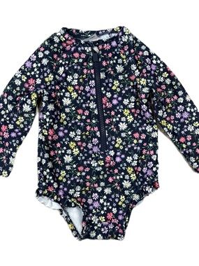 Old Navy Floral Long Sleeve Bathing Suit - 6-12 months
